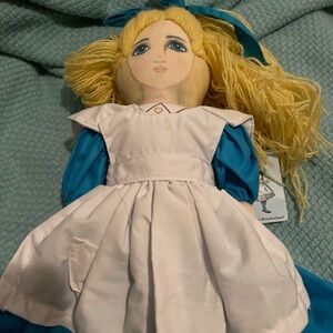 1992 Alice in Wonderland Cloth Stuffed Doll NYPL New York Public Library 18"
